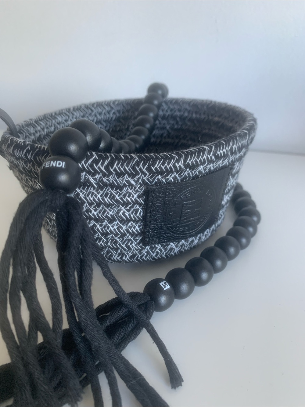 Fendi Decorative Storage Basket with accent beads